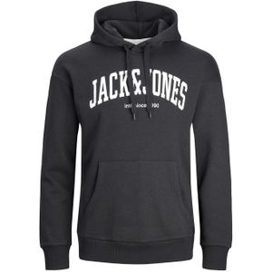 JACK & JONES Josh sweat hood regular fit, heren hoodie katoenmengsel met capuchon, zwart -  Maat: XS