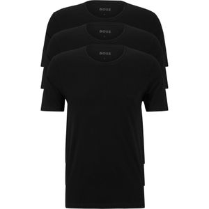 HUGO BOSS Classic T-shirts regular fit (3-pack), heren T-shirts O-hals, zwart -  Maat: XXL