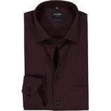 OLYMP - Luxor - Overhemd - Bordeaux Rood - Strijkvrij - Boordmaat 44