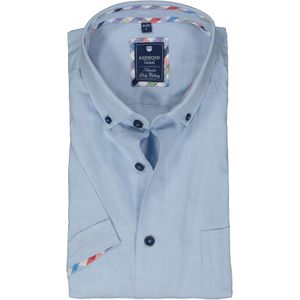 3 voor 99 | Redmond regular fit overhemd, korte mouw, Oxford, blauw 41/42