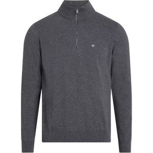 Calvin Klein heren pullover katoen met zijde, grijs