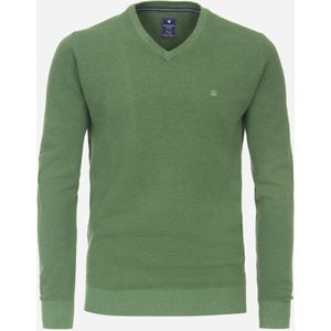 Redmond heren trui katoen, V-hals, groen (middeldik) -  Maat: 3XL