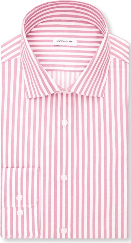 Seidensticker slim fit overhemd, popeline, rood gestreept