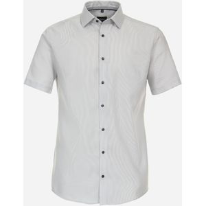 VENTI modern fit overhemd, korte mouw, dobby, grijs 43