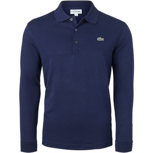 Lacoste Sport polo regular fit stretch, heren poloshirt lange mouwen, donkerblauw