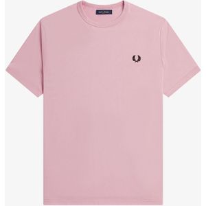 Fred Perry Ringer regular fit T-shirt M3519, korte mouw O-hals, Chalky Pink, roze -  Maat: XL