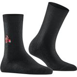 FALKE Cosy Wool X-Mas Santa damessokken, zwart (black) -  Maat: 35-38