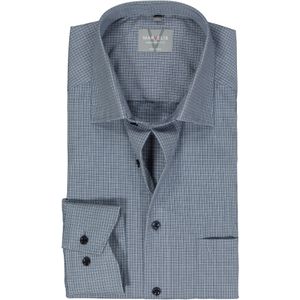 MARVELIS comfort fit overhemd, popeline, donkerblauw geruit