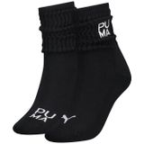Puma Slouch Sock (2-pack), dames sokken, zwart -  Maat: 39-42