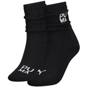 Puma Slouch Sock (2-pack), dames sokken, zwart -  Maat: 35-38