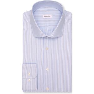 Seidensticker slim fit overhemd, structuur, blauw