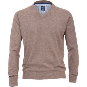 Redmond heren trui katoen, V-hals, beige