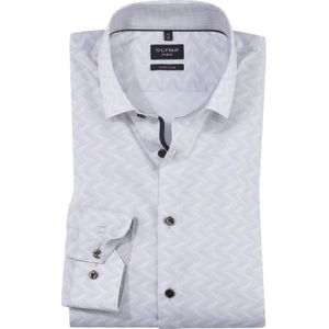 OLYMP No. 6 Six super slim fit overhemd, twill, taupe dessin