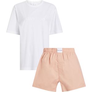 Calvin Klein heren shortama met knoopjes, roze -  Maat: XL