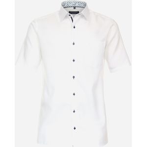 CASA MODA comfort fit overhemd, korte mouw, structuur, wit 56