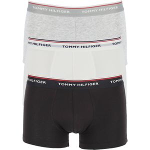 Tommy Hilfiger low rise trunk (3-pack), lage heren boxers kort, zwart, wit, grijs -  Maat: XL