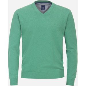 Redmond heren trui katoen, V-hals, groen (middeldik) -  Maat: 5XL