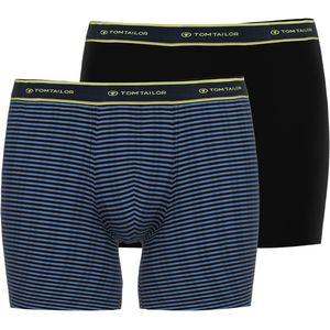 TOM TAILOR heren boxer normale lengte (2-pack), donkerblauw gestreept