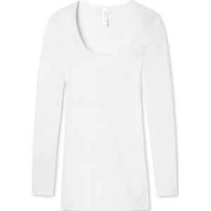 SCHIESSER Luxury T-shirt (1-pack), dames shirt lange mouwen wit -  Maat: 44