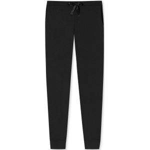 SCHIESSER Mix+Relax loungebroek lang, dames loungebroek lang modal boordjes zwart