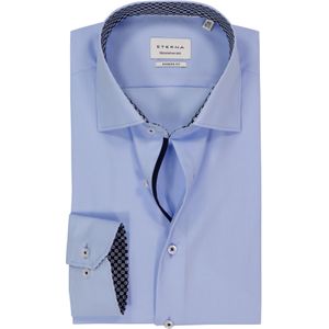 ETERNA - Modern Fit - Overhemd - Lichtblauw - Strijkvrij