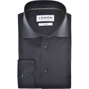 Ledub modern fit overhemd, mouwlengte 72 cm, popeline, donkerblauw