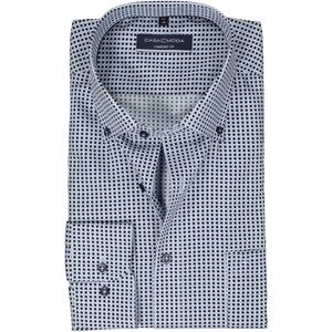 CASA MODA comfort fit overhemd, popeline, blauw dessin
