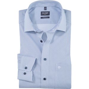 OLYMP Luxor modern fit overhemd, popeline, bleu dessin