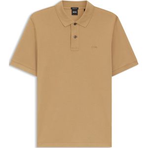 BOSS Pallas regular fit polo, pique, midden beige