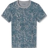 SCHIESSER Mix+Relax T-shirt, heren shirt korte mouw organic cotton leaves grijs-melange -  Maat: 3XL