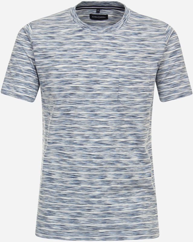 CASA MODA comfort fit heren T-shirt, blauw dessin