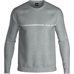 BOSS Authentic sweatshirt, heren lounge trui, middengrijs