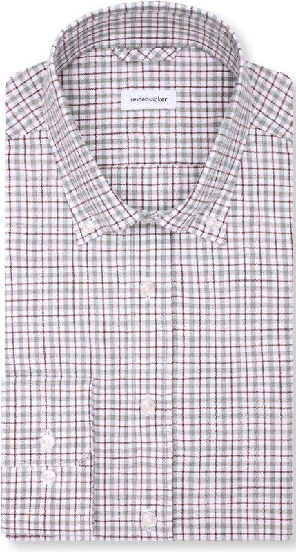 Seidensticker slim fit overhemd, popeline, grijs geruit