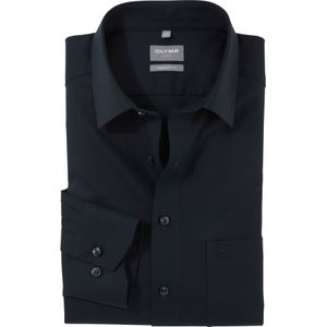OLYMP Luxor comfort fit overhemd, satijnbinding, zwart