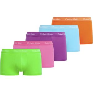 Calvin Klein Trunk (5-pack), heren boxers normale lengte, lime, roze, paars, lichtblauw, oranje -  Maat: XS