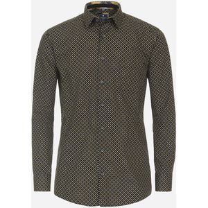 3 voor 99 | Redmond comfort fit overhemd, popeline, zwart dessin