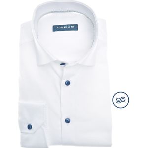 Ledub modern fit overhemd, popeline, wit