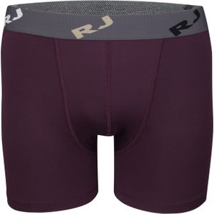 RJ Bodywear Pure Color boxershort (1-pack), heren boxer lang, microfiber, aubergine -  Maat: XXL