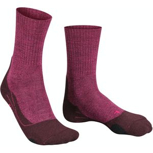 FALKE TK2 Explore Wool dames trekking sokken, bordeauxrood (burgundy) -  Maat: 41-42