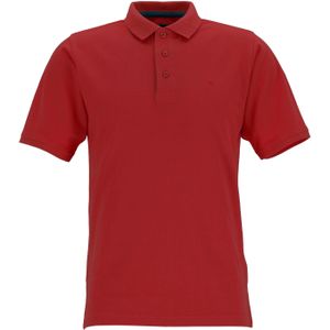 Redmond modern fit poloshirt, rood (zwart contrast) -  Maat: XL