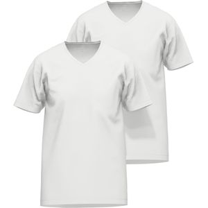 BUGATTI heren slim fit T-shirt V-hals (1-pack), wit -  Maat: L