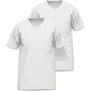 BUGATTI heren slim fit T-shirt V-hals (1-pack), wit -  Maat: S