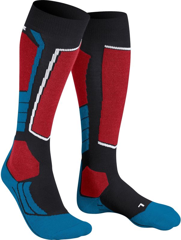 FALKE SK2 Kniekousen - Zwart - Merinowol-mix - Medium Demping