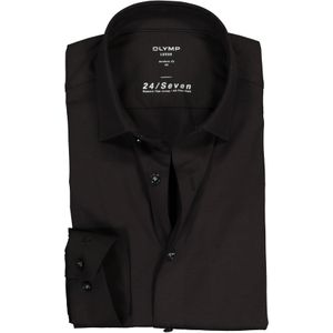 OLYMP Luxor 24/Seven modern fit overhemd, zwart tricot 42