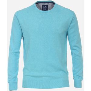 Redmond heren trui katoen, O-hals, blauw (middeldik)