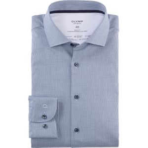 OLYMP 24/7 Level 5 body fit overhemd, tricot, bleu dessin