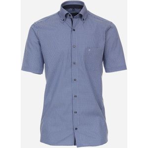 CASA MODA comfort fit overhemd, korte mouw, popeline, blauw geruit