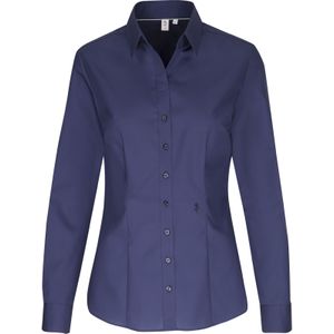 Seidensticker dames blouse slim fit, donkerblauw -  Maat: 42