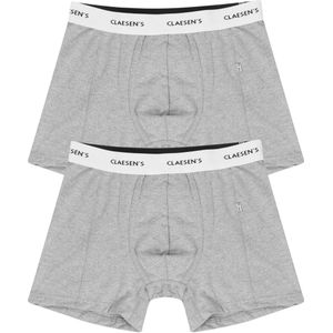 Claesen's Basics normale lengte boxer (2-pack), heren boxer, grijs