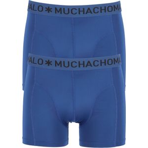 Muchchomalo microfiber boxershorts (2-pack), heren boxers normale lengte, blauw -  Maat: XXL